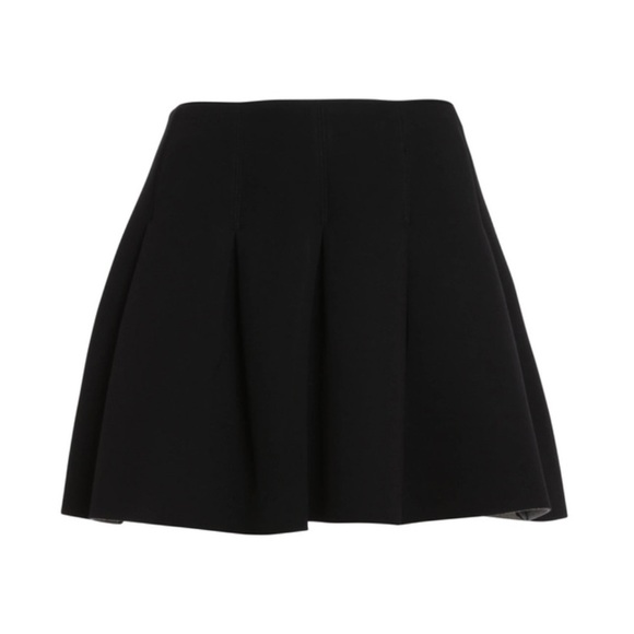 ALEXANDER WANG Black Neoprene Box Pleated Short Length Mini Skirt Small - Picture 2 of 15